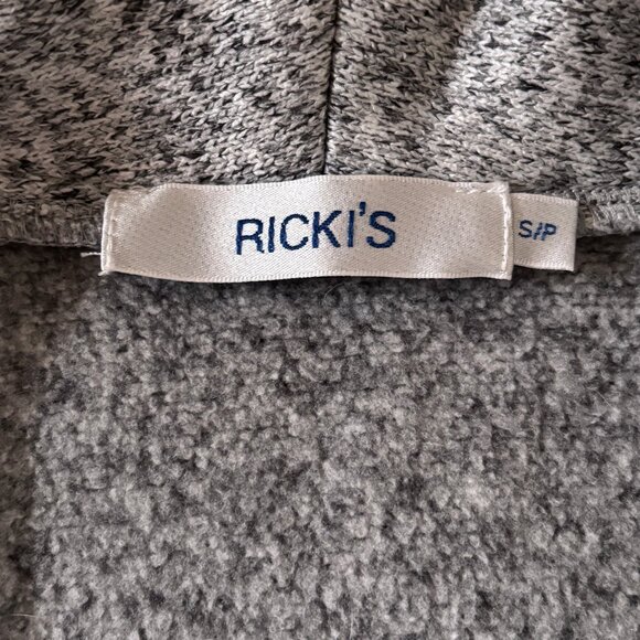Ricki's Open Front Fleece Knit Blazer in Gray Mix - Picture 5 of 8
